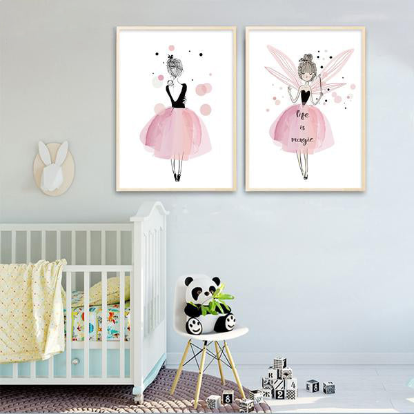 Toile Citation Princesse & Fée