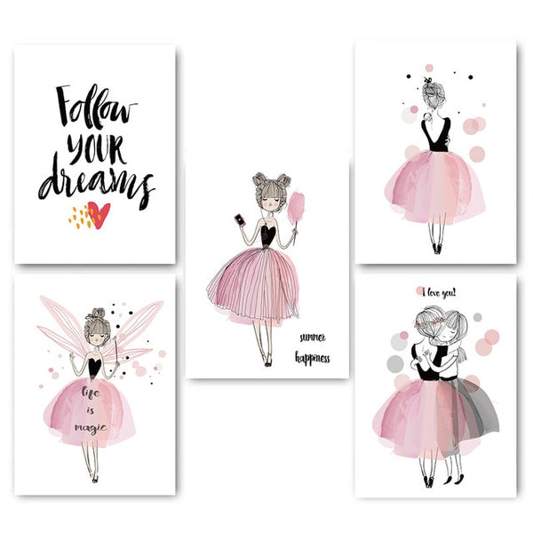 Toile Citation Princesse & Fée