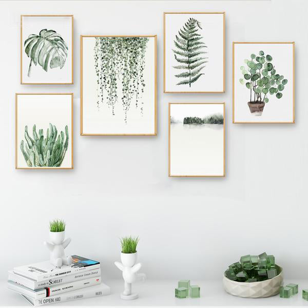 Toile Plante Verte Minimaliste
