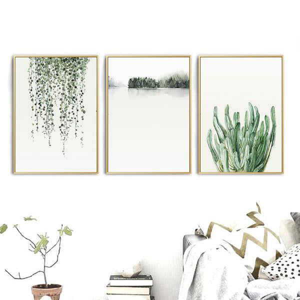 Toile Plante Verte Minimaliste
