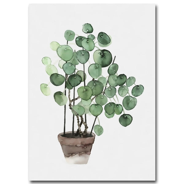 Toile Plante Verte Minimaliste