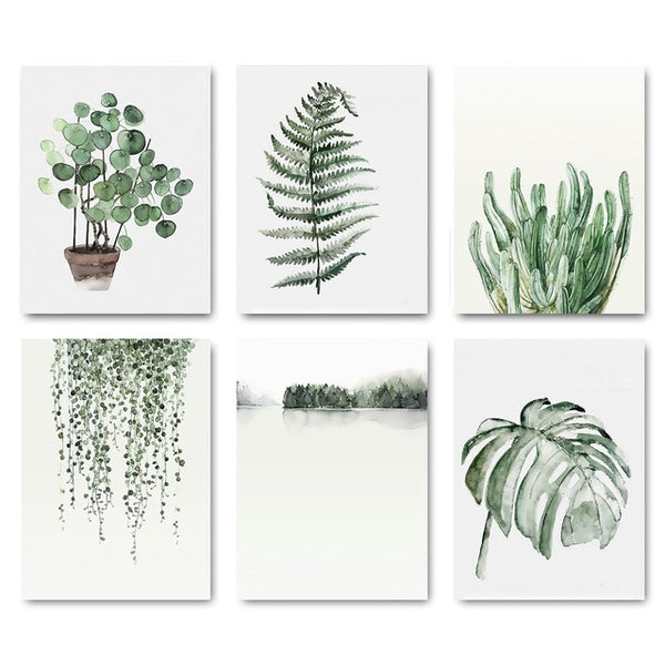Toile Plante Verte Minimaliste