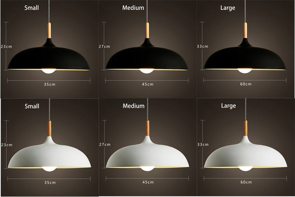 Minimalist Modern Pendant Lamps E27 Wood & Aluminum Lampshade Hanging & Pendant Lights 110V 220v for Art Fashion Decor Luminaire
