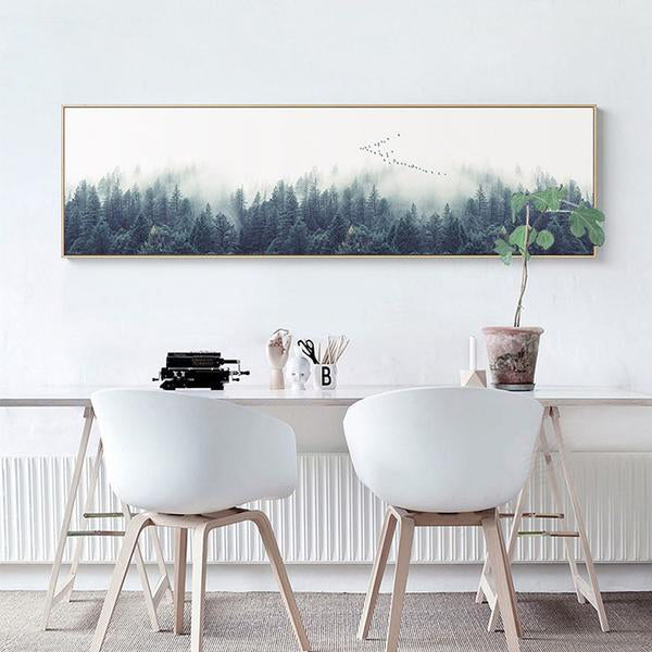 Toile Paysage Foret Brumeuse