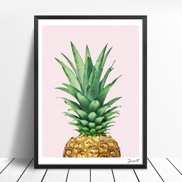 Nordic Flamingo Minimalist Canvas Art Print Poster, Quotes Wall Paintings for Living Room Decor Pineapple Home Decoration