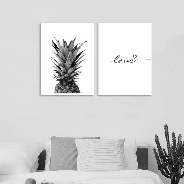 Toile Ananas Citation Love