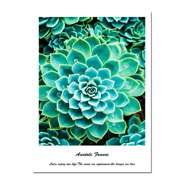 Nordic Style Flower Plant Motivational Poster Quote Wall Art Canvas Print Minimalist Painting Decorative Picture Home Decor