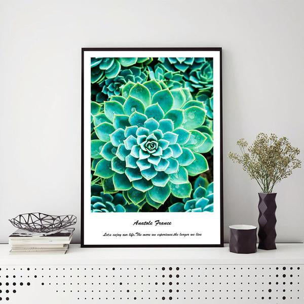 Nordic Style Flower Plant Motivational Poster Quote Wall Art Canvas Print Minimalist Painting Decorative Picture Home Decor