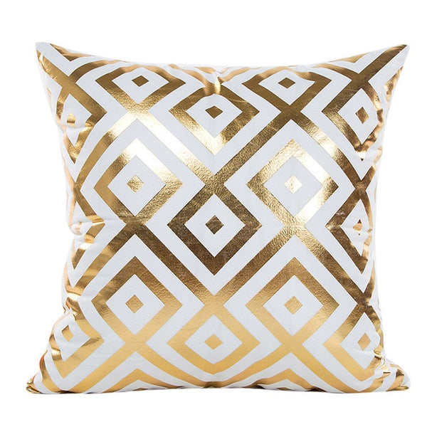 Gajjar Pillow Gold Foil Printing Pillow Waist Throw geometric Dropshipping inflatable neck pillow for travel 45x45cm