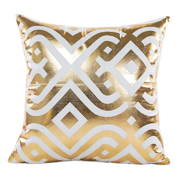 Gajjar Pillow Gold Foil Printing Pillow Waist Throw geometric Dropshipping inflatable neck pillow for travel 45x45cm