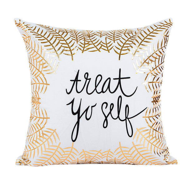 Gajjar Pillow 45*45 Gold Foil Printing Pillowcases geometric Waist Throw Dropshipping inflatable neck pillow for travel