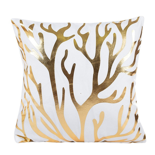 Gajjar Pillow 45*45 Gold Foil Printing Pillowcases geometric Waist Throw Dropshipping inflatable neck pillow for travel