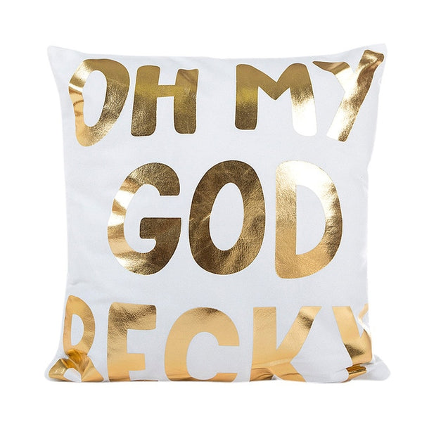 Gajjar Pillow 45*45 Gold Foil Printing Pillowcases geometric Waist Throw Dropshipping inflatable neck pillow for travel