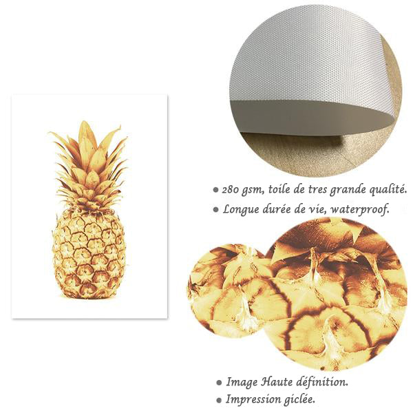Pineapple Motivational Quotes Minimalist Nordic Poster Wall Art Canvas Painting Modern Picture Print Home Office Room Decoration