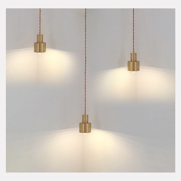 Nordic Gold bronze pendant light postmodern minimalist lamp light pendant lamps antique lamp lights metal cord pendant lighting