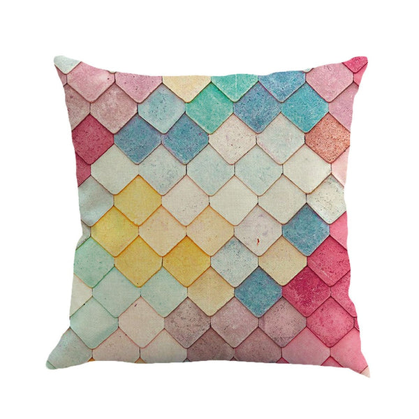 Gajjar Pillow 45*45 Geometry Painting Linen Throw Pillow decorative pillows print Dropshipping