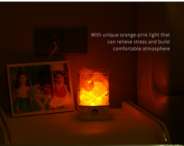 USB Crystal Light natural himalayan salt lamp led Lamp Air Purifier Mood Creator Indoor warm light table lamp bedroom lava lamp