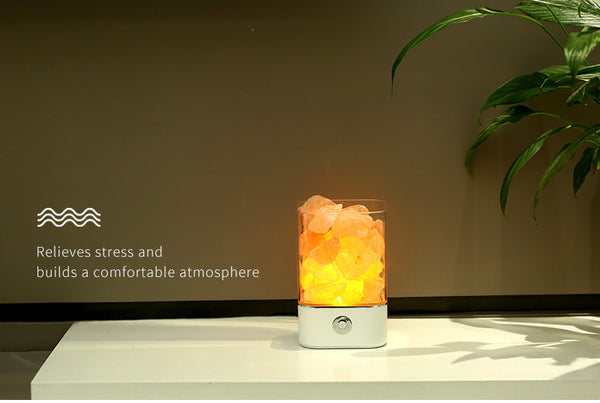 USB Crystal Light natural himalayan salt lamp led Lamp Air Purifier Mood Creator Indoor warm light table lamp bedroom lava lamp
