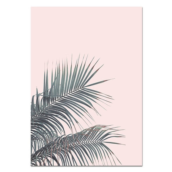 Scandinavian Tropical Decoration Sea Leaf Canvas Poster Landscape Nordic Style Wall Art Print Nature Painting Decorative Picture