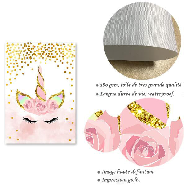 Toile Licorne Sunshine