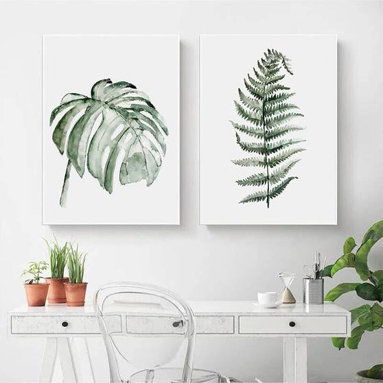 Toile Plante Verte Minimaliste