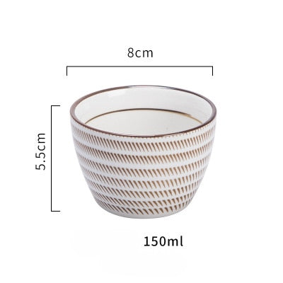 KINGLANG Japanese Style Classical Ceramic Blue And White Kitchen Rice Bowl Big Ramen Soup Bowl Spoon Small Tea Tableware