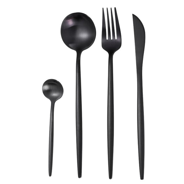 Rose Gold Tableware Set Stainless Steel Cutlery Set Western Food Tableware Luxury Fork Teaspoon Knife Cutlery Set Drop shipping