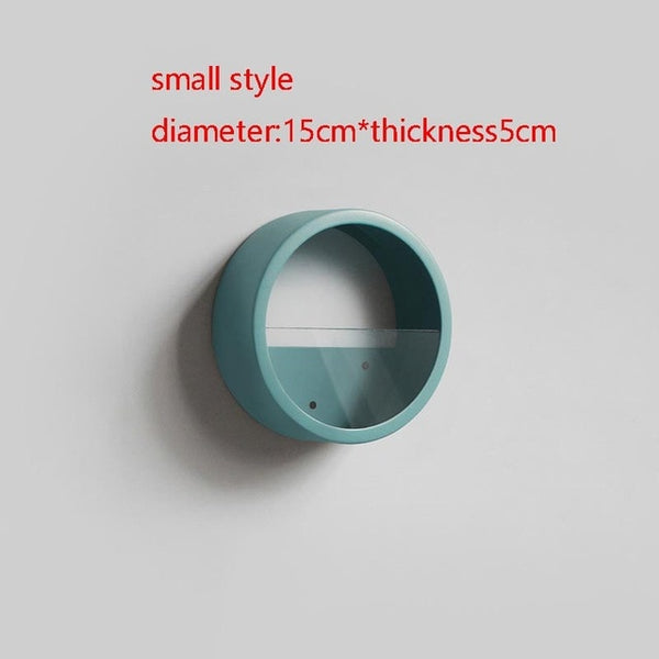 Nordic brief Round Iron Succulent Plant Wall Vase Glass Potted Flower Pot Ornaments Pendant Wall Decor Hanging Planter Flowerpot