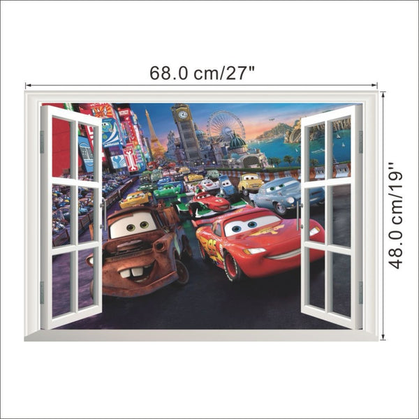 3D Cartoon Wall Stickers for Kids Rooms Boys Rooms Bedroom Decor Broken Wall Stickers Wall Decals Home Decoration Accessories