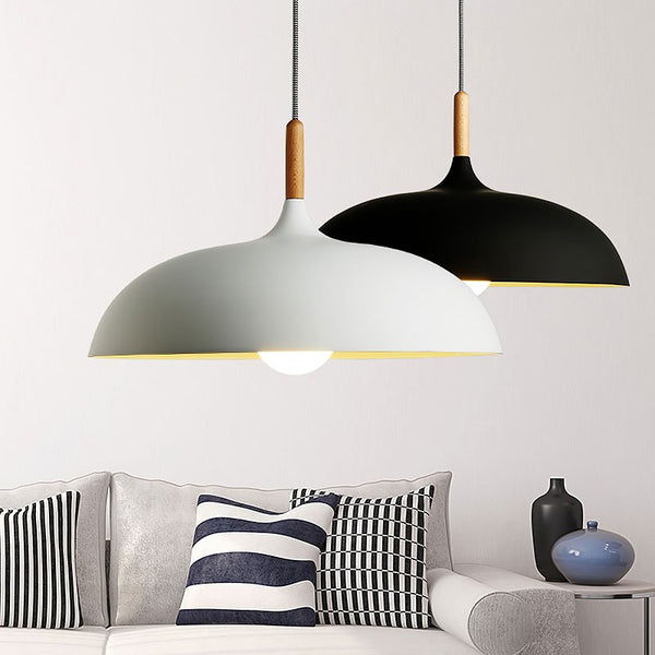 Minimalist Modern Pendant Lamps E27 Wood & Aluminum Lampshade Hanging & Pendant Lights 110V 220v for Art Fashion Decor Luminaire