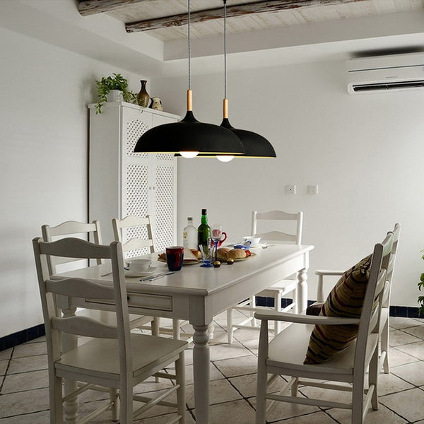 Minimalist Modern Pendant Lamps E27 Wood & Aluminum Lampshade Hanging & Pendant Lights 110V 220v for Art Fashion Decor Luminaire