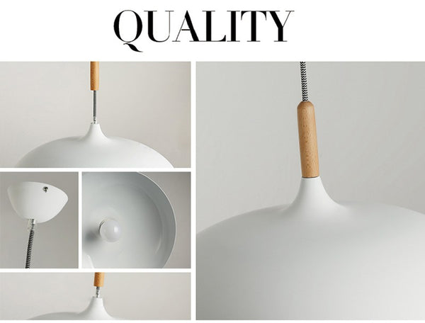 Minimalist Modern Pendant Lamps E27 Wood & Aluminum Lampshade Hanging & Pendant Lights 110V 220v for Art Fashion Decor Luminaire