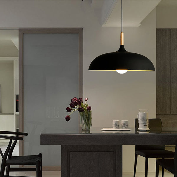 Minimalist Modern Pendant Lamps E27 Wood & Aluminum Lampshade Hanging & Pendant Lights 110V 220v for Art Fashion Decor Luminaire