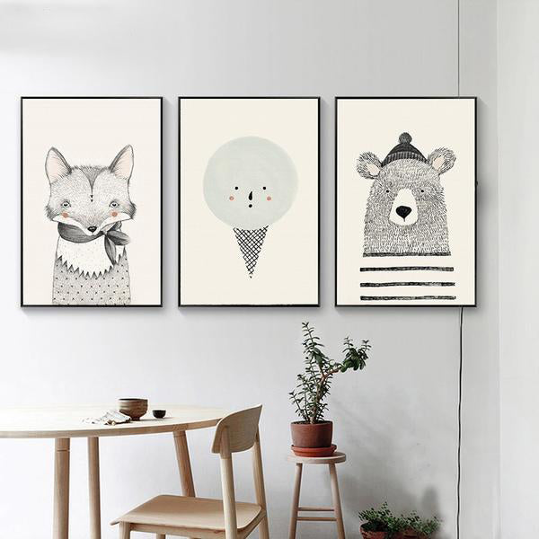 Toile Animaux Cartoon