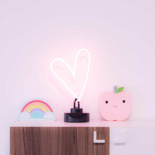 CHIBUY Heart Retro Neon Sculpture Real Glass Tube Neon lamp Sign Neon light Sign Indoor desktop decoration