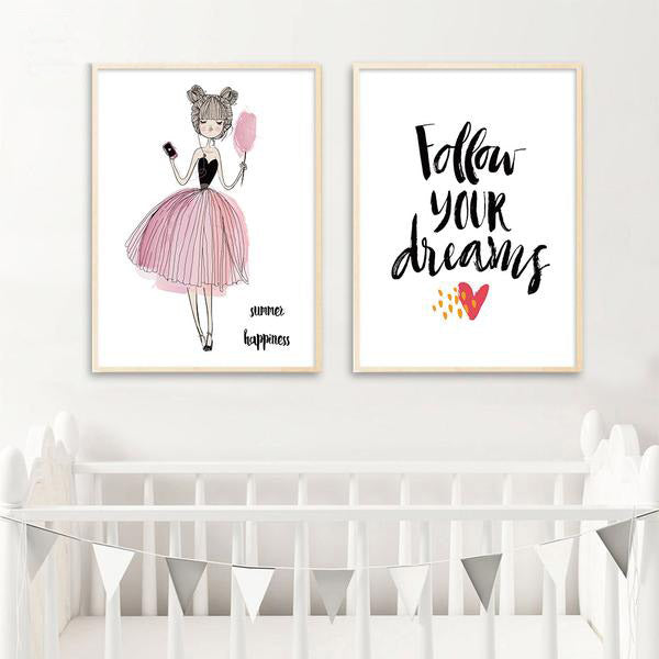 Toile Citation Princesse & Fée