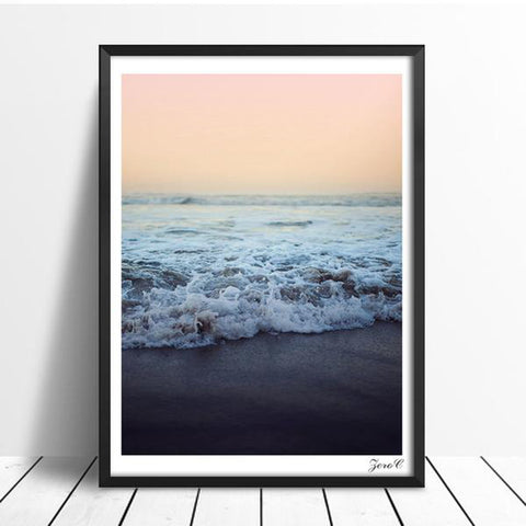Warm Sea Canvas Posters and Prints, Wall art Quotes Painting Picture for Living Room Scandinavian Scenery Home Decor