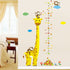 Free shipping Cartoon Measure Wall Stickers For Kids Rooms Giraffe Monkey Height Chart Ruler  Decals Nursery Home Decor