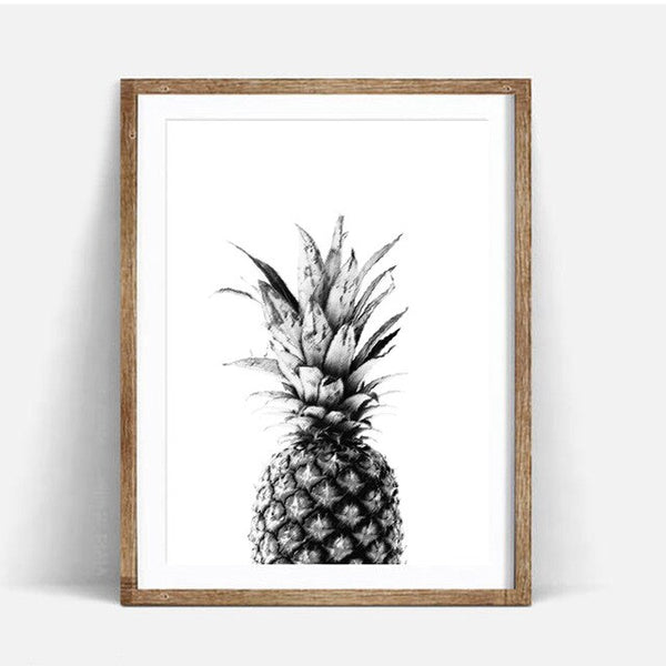 Posters And Prints Wall Art Canvas Painting Quote Wall Pictures For Living Room Black White Nordic Decoration Pineapple