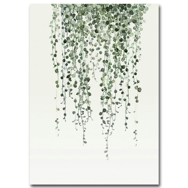 Toile Plante Verte Minimaliste