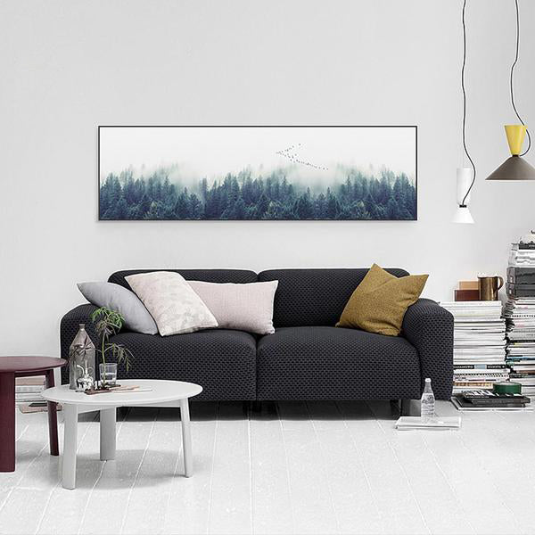 Toile Paysage Foret Brumeuse
