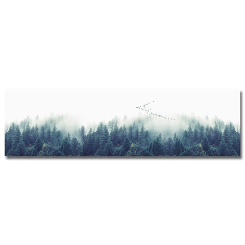 Toile Paysage Foret Brumeuse
