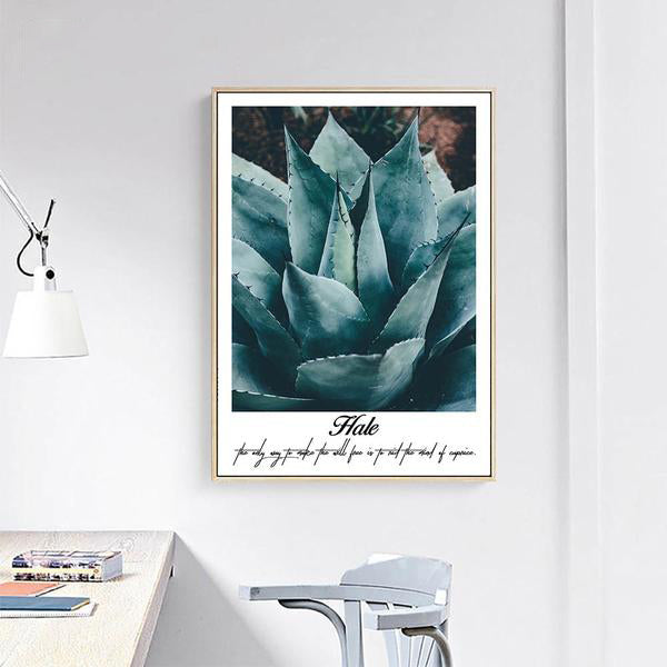 Nordic Style Flower Plant Motivational Poster Quote Wall Art Canvas Print Minimalist Painting Decorative Picture Home Decor