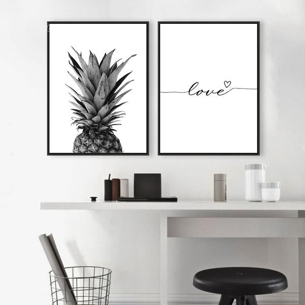 Toile Ananas Citation Love