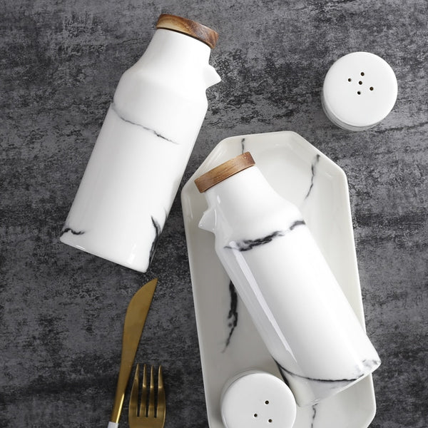 Ceramic Salt And Pepper Oil Bottle Set Porcelain Olive Soy Seasoning Oil Vinegar Bottles wedding favors Kitchen Cooking Tools