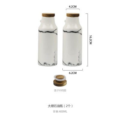 Ceramic Salt And Pepper Oil Bottle Set Porcelain Olive Soy Seasoning Oil Vinegar Bottles wedding favors Kitchen Cooking Tools