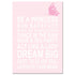 NICOLESHENTING Baby Birth Stats Custom Poster Cartoon Pink Nursery Canvas Art Print Painting Wall Picture Girls Room Decoration