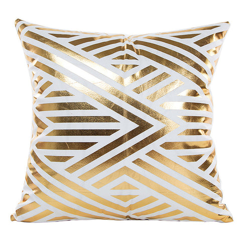 Gajjar Pillow Gold Foil Printing Pillow  Waist Throw geometric Dropshipping inflatable neck pillow for travel 45x45cm