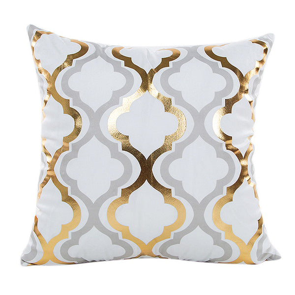 Gajjar Pillow Gold Foil Printing Pillow  Waist Throw geometric Dropshipping inflatable neck pillow for travel 45x45cm