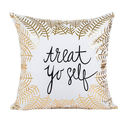 Gajjar Pillow 45*45 Gold Foil Printing Pillowcases geometric Waist Throw Dropshipping inflatable neck pillow for travel